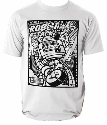 ROBOT ATTACK T Shirt UFO STORY COMICS S-3XL  • £13.99