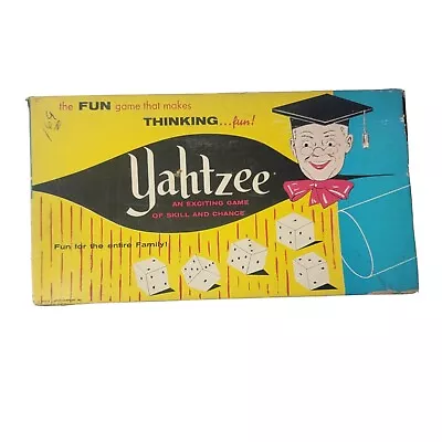 COMPLETE Vintage Yahtzee 1956 1961 1967 Lowe Game W/Original Box • $14.99