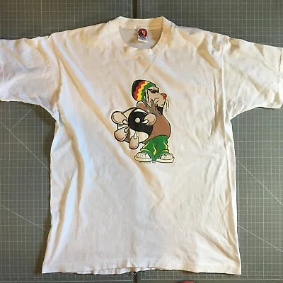 Vintage T&C Surf Designs Hawaii T Shirt Brudda Rasta 90s White XL Made In USA • $250
