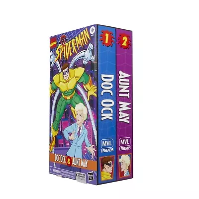 BRAND NEW Hasbro Marvel Legends Retro VHS- DOC OCK & AUNT MAY 6  Spider-Man MISB • $68.90