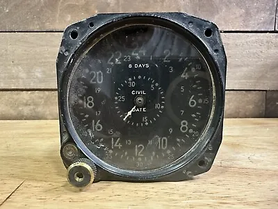 Vintage Waltham WW2 BU Aero CD1A 8 Day US Navy Aircraft Cockpit Clock • $149.99