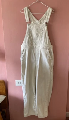 £55 • Buy Levis Women's Cord Cream Dungarees All-in-one Overalls M L UK 12 14