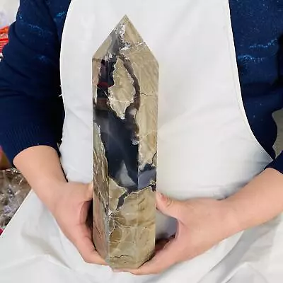 Natural Rare Volcanic Agate Crystal Obelisk UV Reactive Gemstone Healing 2300g • $0.99