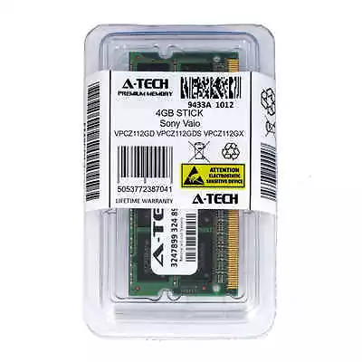 4GB SODIMM Sony VPCZ112GD VPCZ112GDS VPCZ112GX VPCZ114GX PC3-8500 Ram Memory • $14.99