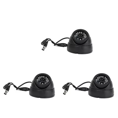 3X Black Surveillance Camera PAL 1/3 Inch CMOS 700TVL 24 LED IR Cut 3.6mm6127 • $34.09