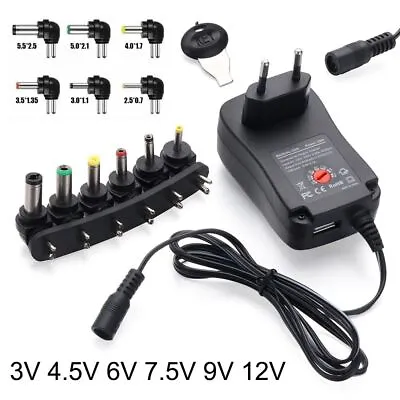 Charger 3-12V Multi Voltage AC/DC Power Adapter Voltage Adaptor Power Supply • £9.90
