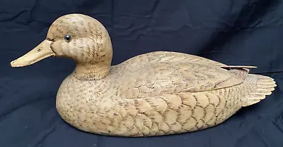 Vtg Hand Carved Wooden Duck Decoy Stanley Pylar Michigan • $165