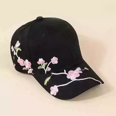 Baseball Cap - Embroidered Flower Hat Novelty Hat Baseball Hat Adjustable • $12.29