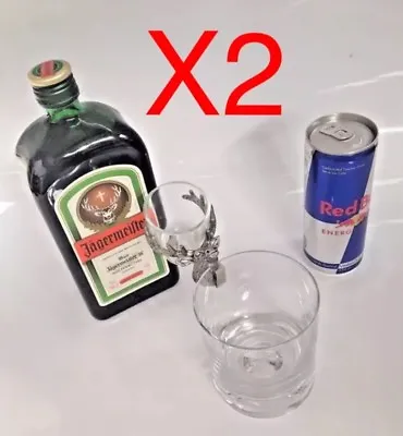 X2 Jagermeister Shot Glass Holder Jager Bomb Party Present Alcohol - Spirit Bar • $24.90