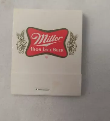 Rare Vintage Miller High Life Beer Matchbook-FULL/UNSTRUCK! • $4.97