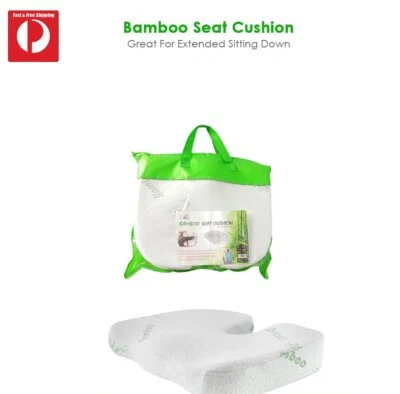 $24.95 • Buy Bamboo Memory Foam Seat Cushion Spine Hip Back Support Office Home Chair Travel 
