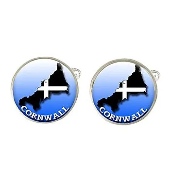 Cornwall Flag & Map Mens Cufflinks Ideal Birthday Fathers Day Gift C594 • £10.99