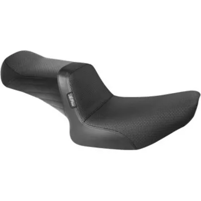 Le Pera Black Basket Weave Tailwhip 2 Up Foam Seat Harley Super Glide FXR 82-00 • $504.16