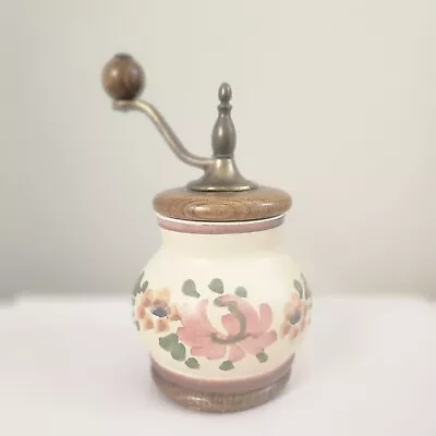 Zassenhaus Vintage Pepper Grinder Wooden West Germany Floral • $20