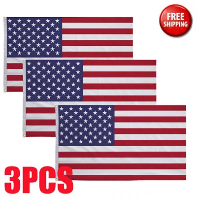 3' X 5' FT USA US U.S. American Flag Polyester Stars Brass 2 Grommets 3PCS New • $8.24