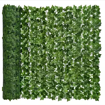 3M Artificial Ivy Hedge Green Leaf Fence Faux Privacy Screen Outdoor Decoration • £7.97