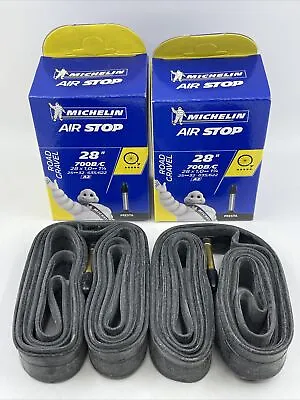 2 NEW Michelin AirStop Road Tube 700x25-32mm 40mm Presta Valve FREE SHIPPING! • $10.92