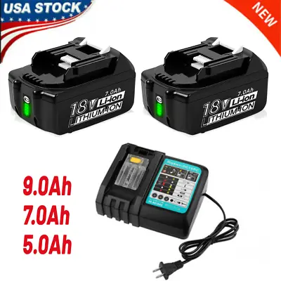 For Makita 18V 6.0Ah 7.0Ah Lithium Ion Battery Or Charger BL1860 BL1830 BL1850 • $37.95