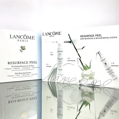 LANCOME Paris RESURFACE PEEL KIT Skin Renewing & Rejuvenating System Set 4Pcs(WH • $119.95