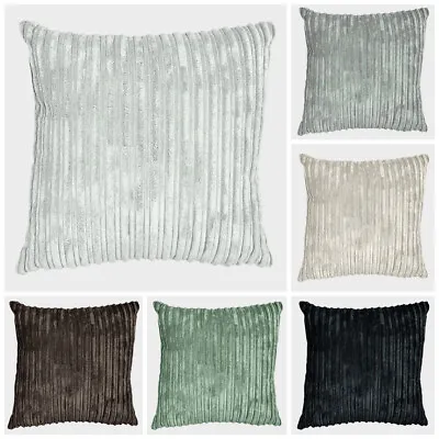 £0.99 • Buy Striped Cushion Covers Jumbo Cord Throw Pillow Cases Square Cushion Cover 16-24 