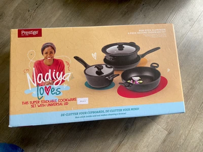 £100 • Buy Prestige X Nadiya Stackable Induction Hob Pan Set