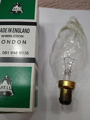 £5.50 • Buy BELL LARGE TWISTED CANDLE LAMP 60W CLEAR DIMMABLE BULB SBC Small Bayonet Cap