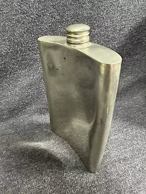 Vintage English Pewter 10 Oz FLASK Made In Sheffield England Empty • $25