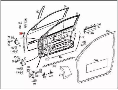 Genuine Weatherstrip MERCEDES CL203 W203 Coupe 2037201978 • $39.56