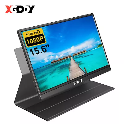 XGODY 15.6  Portable Monitor 1920*1080 IPS USB-C Extender Screen For Laoptop PC • $149.99