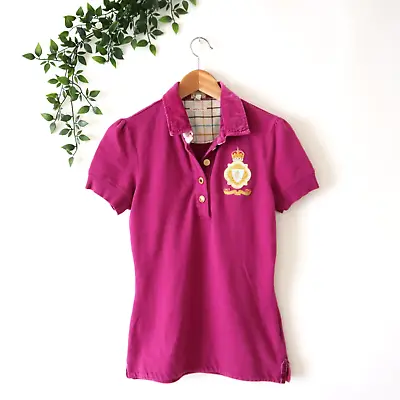 Joules Women's Purple Short Sleeve Joules Polo Top Size Slim Fit 6 • $13.99