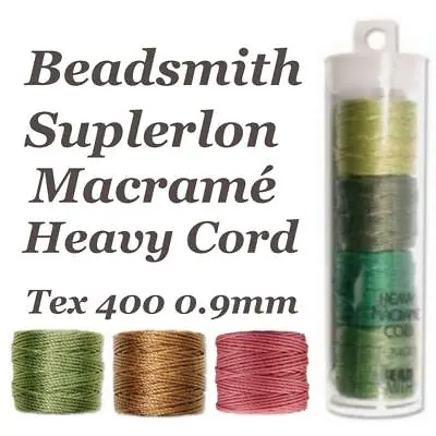 £3.75 • Buy Beadsmith Superlon S-Lon Macramé Thread Cord Size Tex 400 0.9mm Choose Colours