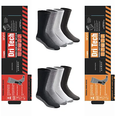 1-20 Pairs Mens Breathable Winter Warm Work Socks With Padded Cushioned Sole Lot • £18.95