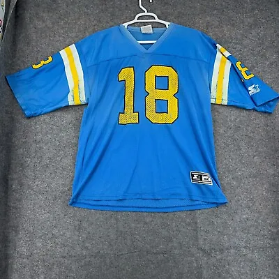Vintage UCLA Bruins Starter Football Jersey Mens Size 52 XL Blue Yellow 90s • $44.99
