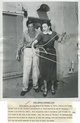 Will Rogers Marguerite Chapman W Lasso Vintage Photo • $15