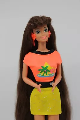 1993 GLITTER HAIR Long Brunette Hair Barbie Doll • $18.17