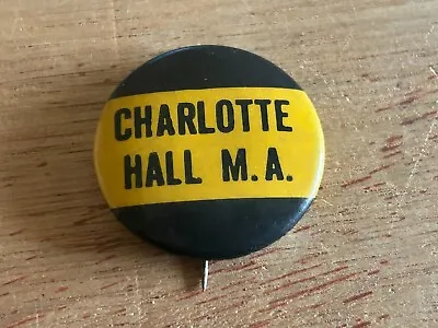 Charlotte Hall Military Academy Pinback Button Badge Pin Maryland CHMA Vintage • $16.36