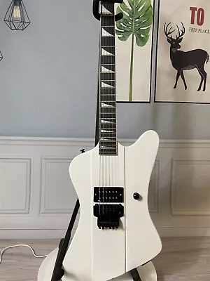 White Body Electric Guitar 6 String FR Bridge Black Fretboard&Part Mahogany Body • $258.43