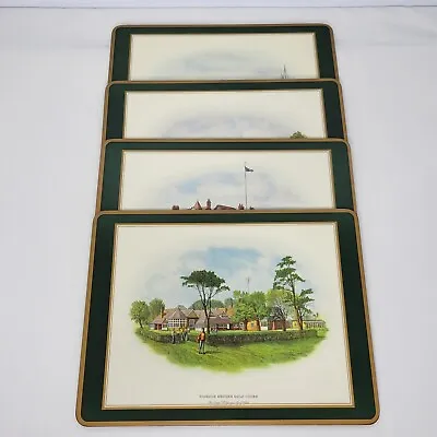 Set Of 4 Vintage Pimpernel Cork Backed Placemats British Golf Clubs 12  X 9  • $19.04