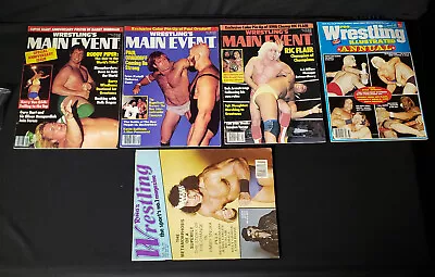 Vintage 1983 Wrestling Magazine Lot Of (5) Main Event Illustrated & Rings • $25