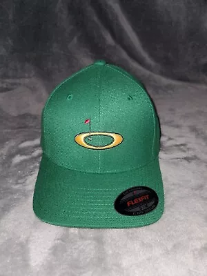 Oakley Golf Masters Flexfit Stretch Mens Hat Green Yellow Small Medium New • $29.99