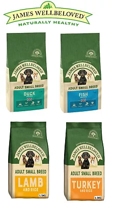 James Wellbeloved Small Breed Adult Complete Dry Dog Food Hypoallergenic 1.5kg • £14.99