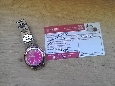 Rare Ladies Zodiac Sea Golf Watch. VGC. Brand New Battery At A Cost Of £19.95. • £59.99