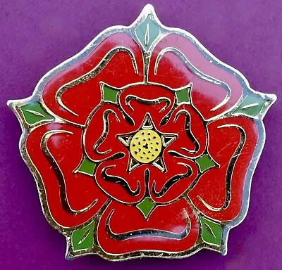 Souvenir Fridge Magnet Red Rose Of Lancaster Lancashire England • £2.45