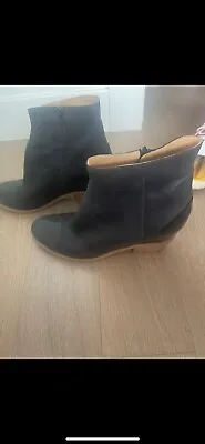 Mm6 Maison Margiela Shoes Black Leather Heeled Booties  • $275