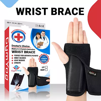 Wrist Hand Brace Support Carpal Tunnel Splint Arthritis Sprain Stabilizer Straps • £4.49