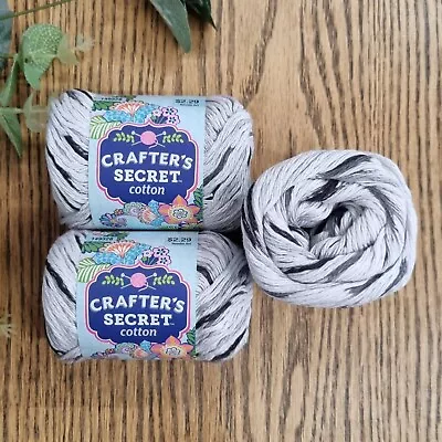 Crafter's Secret Hobby Lobby 100% Cotton Aran Knitting Yarn 3 X 57g 132 City • £7.50