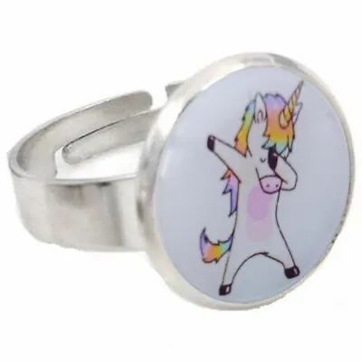 Dabbing Unicorn Adjustable Ring Jewellrey  • £4.49