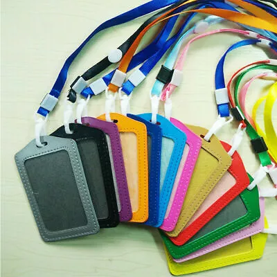 UK ID Card Holder Work Pass Photo Badge Holder For Lanyard Neck Straps  • £3.25