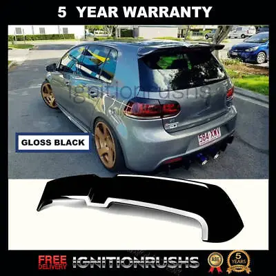 Fit For Vw Golf Mk6 Tsi Tdi Oettinger Style Gloss Black Boot Spoiler 2008-2013 • £65.95