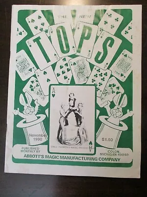 The New Tops Magic Magazine November 1990 Abbotts Vince Carmen Productions Retro • $10.95